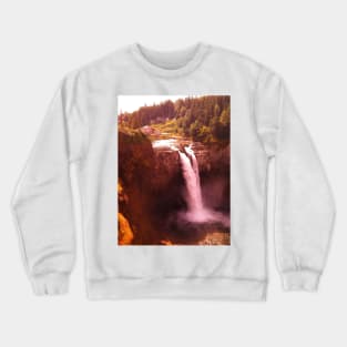 Red Snoqualmie Falls, Washington Crewneck Sweatshirt